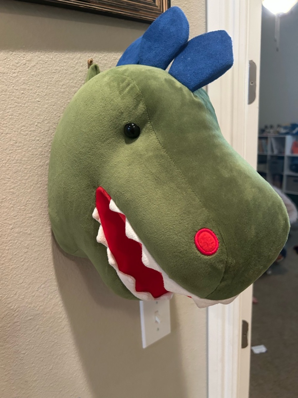 Gund Green and Blue Dino Wall Plush